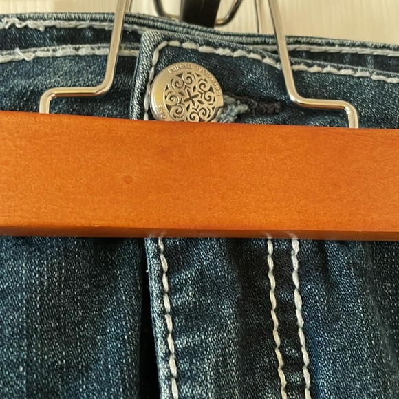 Warehouse one denim y2k capris with embellished pockets - Picture 3 of 8